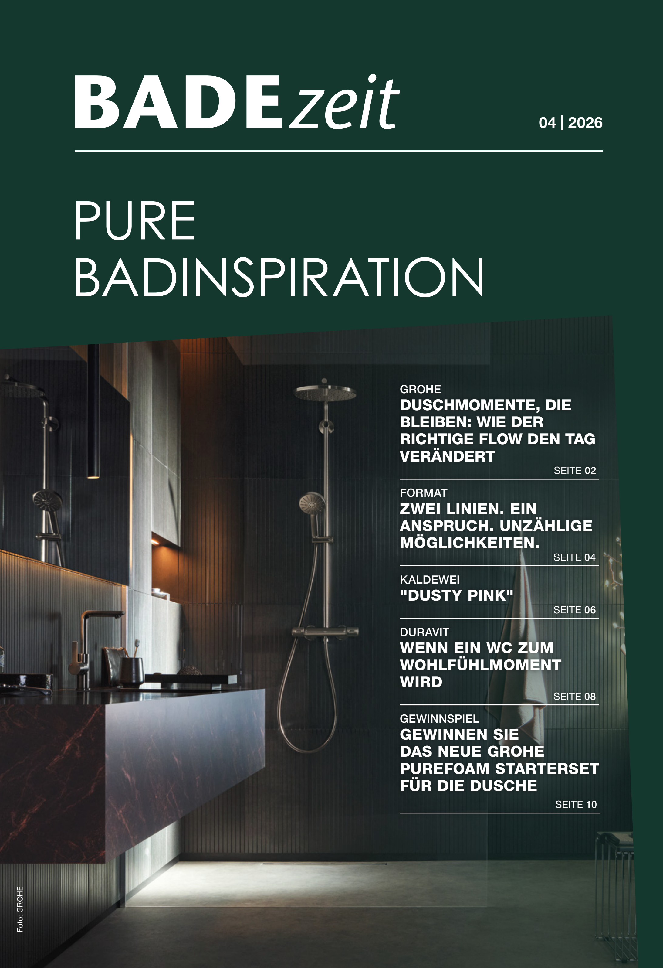 BADEzeit Magazin Ausgabe 04/2026 – Pure Badinspiration