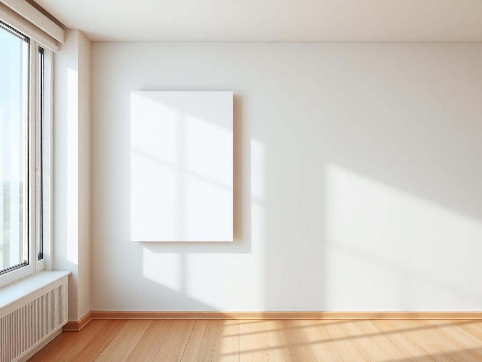 Weißes Infrarot-Paneel in einem modernen Wohnraum